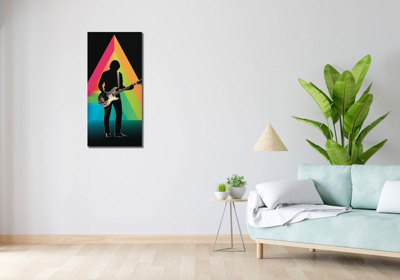 Obraz 40x90cm Pryzmat przez Gitarę zdjęcie 2