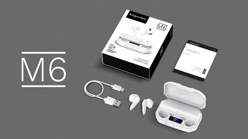 Słuchawki Bluetooth K&M POWERBANK ładowarka USB zdjęcie 2