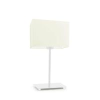 Lampka AMALFI abażur ecru stelaż biały
