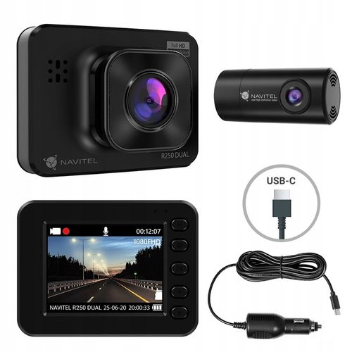 Wideorejestrator Navitel R250 DUAL - Auto-Start, Tryb parkingowy + Gratis na Arena.pl