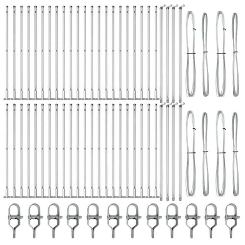 Słupek ogrodzeniowy. 52 pcs Srebrny 3.2 x 3.2 x 140 cm Stal na Arena.pl