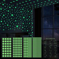 2 x ŚWIECĄCE NAKLEJKI NA ŚCIANĘ SUFIT FLUORESCENCYJNE GWIAZDY 521 SZT.