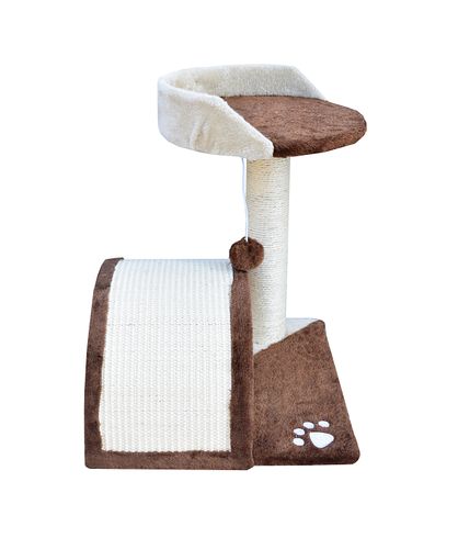 Drapak dla kota Hamak+Budka biało-brązowy NOWOŚĆ 17042 na Arena.pl