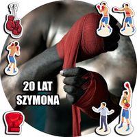 OPŁATEK NA TORT 30CM - BOKS BOKSERZY HOBBY + IMIĘ + GRATIS! 24CM 26CM