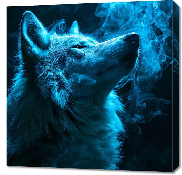 Obraz 70x70cm Oddech Wilka zdjęcie 1