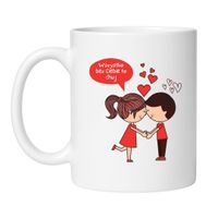 KUBEK "WSZYSTKO BEZ CIEBIE TO CHUJ" Wzór - Klasyczny Biały 330 ml