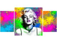 80X40CM MARYLIN MONROE TRÓJ OBRAZ