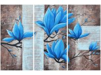 OBRAZ NIEBIESKI KWIAT MAGNOLII