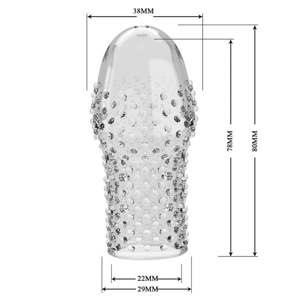 Pretty Love Penis Sleeve – Becks (Clear) zdjęcie 7