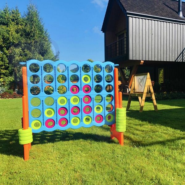 FEBER Gra Logiczna Strategiczna do Ogrodu Domu 4 Kółka w Linii Rzędzie Mega 4 in Line zdjęcie 3