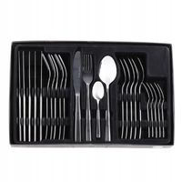 KOMPLET SZTUĆCÓW STALOWYCH NA 6 OSÓB ZESTAW 24EL. SREBRNE ZASTAWA STOŁOWA