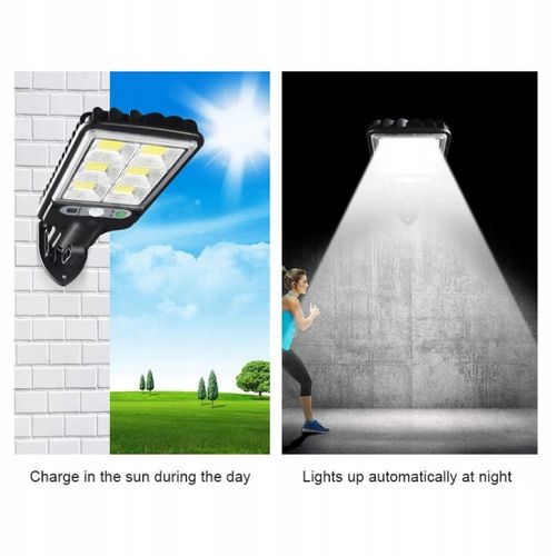 Mini latarnia solarna 6 x COB pilot+czujnik ruchu. na Arena.pl