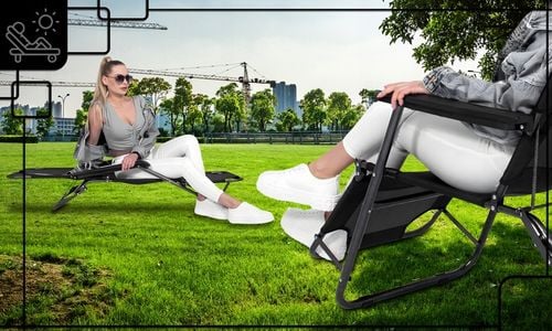 LEŻAK OGRODOWY SKŁADANY REGULOWANE KRZESŁO TURYSTYCZNE PLAŻOWE Z ZAGŁÓWKIEM na Arena.pl