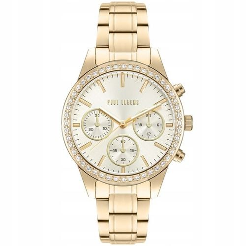 Elegancki zegarek damski z cyrkoniami Paul Lorens na bransolecie złoty na Arena.pl