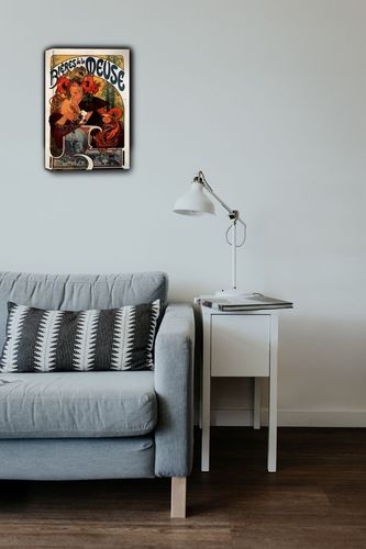 Bières de la Meuse, Alphonse Maria Mucha - obraz na płótnie 70x100 cm na Arena.pl