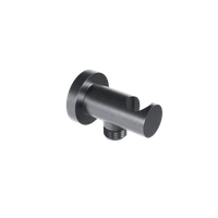 Przyłącze kątowe z uchwytem na słuchawkę prysznicową, grafit szczotkowany