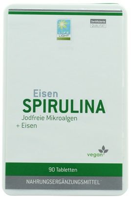 SPIRULINA ŻELAZO 90 TABLETEK MIKROALGI BEZ JODU zdjęcie 1