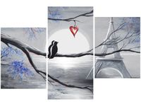 OBRAZ PTAKI ROMANTYCZNYM PARYŻU