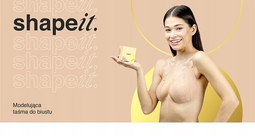 SHAPEIT. TAŚMA DO BIUSTU PODNOSZENIA BIUSTU TAPING PIERSI +INSTRUKCJA VIDEO na Arena.pl