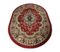 Dywan owalny BCF Alfa 06 czerwony rozeta 120 x 170 cm czerwony