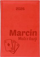 KALENDARZ A5 2026 dzienny KSIĄŻKOWY z grawerem DLA ILUZJONISTY + IMIĘ