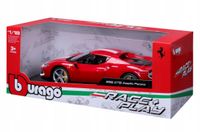 Ferrari 296 GTB Assetto Fiorano 1:18 Bburago 18-16017 CZERWONY SAMOCHÓD