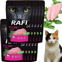 rafi karma mokra pasztet dla kota z indykiem 100g x 10 szt.