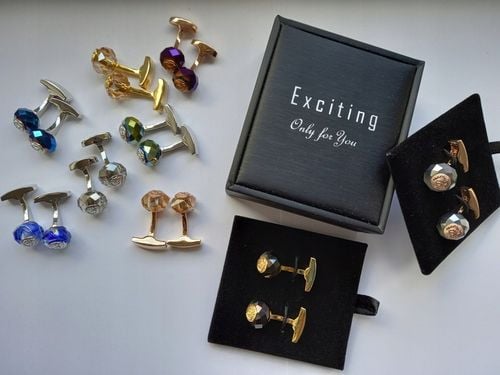 Złote spinki do mankietów Exciting Samolot Boeing Embraer Bombardier Airbus na Arena.pl