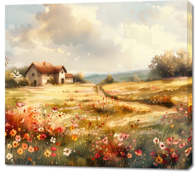 Obraz 100x90cm Sielski Domek zdjęcie 1