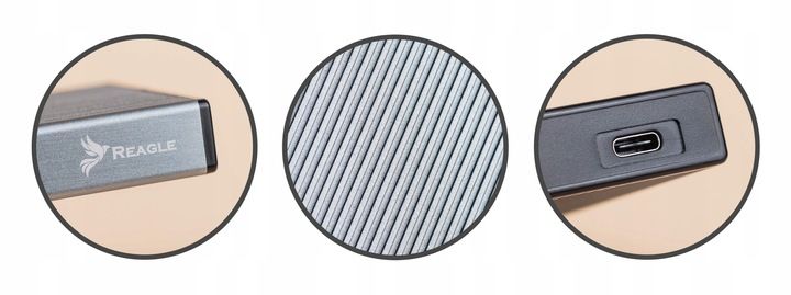 REAGLE Obudowa na dysk HDD SSD 2,5" Kieszeń SATA USB-C 3.1 Aluminium 6 Gbps zdjęcie 6