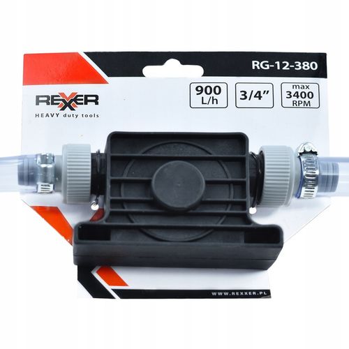 REXXER ZESTAW,POMPKA NA WIERTARKĘ 3/4" + WĄŻ 2 M + OPASKI 900L/h na Arena.pl