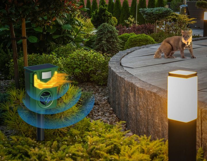 ULTRADŹWIĘKOWY ODSTRASZACZ PSÓW KOTÓW KUN LISÓW DZIKÓW SAREN JELENI NO PEST zdjęcie 3