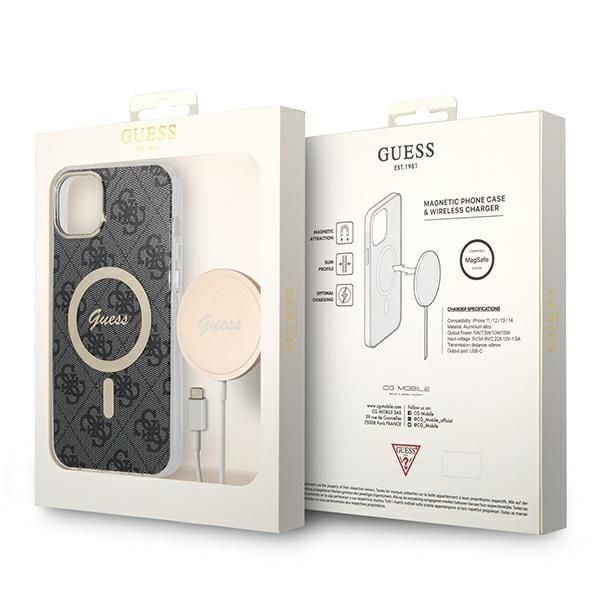 Etui Guess do iPhone 15, iPhone 14, iPhone 13, Czarny, MagSafe zdjęcie 10