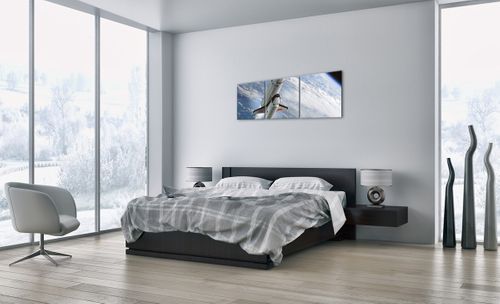 Obraz Na Płótnie - Sputnik Orbita - 120X40 Cm - Ca120X40-0496 na Arena.pl