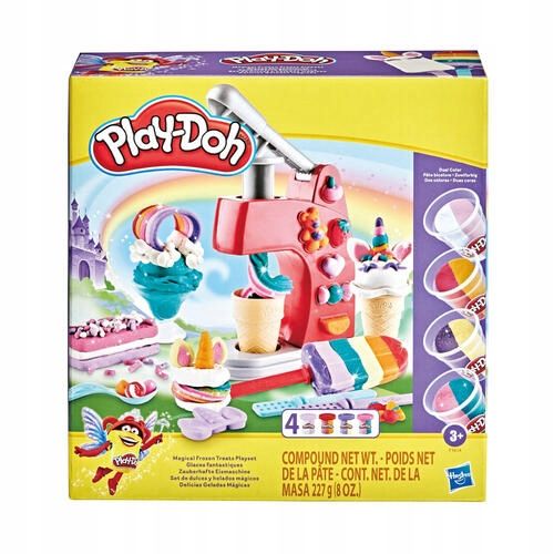 Ciastolina PLAY-DOH MAGICZNA LODZIARNIA TĘCZOWE LODY UNICORN 4 tuby 8 kolor na Arena.pl