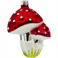 Bombka choinkowa ręcznie malowana - Muchomor czerwony