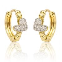 kolczyki ze stali szlachetnej pozłacane 14k złotem, kst3482