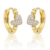 kolczyki ze stali szlachetnej pozłacane 14k złotem, kst3482