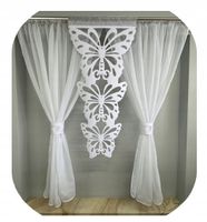 Firana nowoczesna MOTYLE salon sypialnia lambrekin AŻUR glamur 300x150