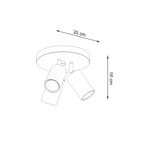 Plafon RING 3P czarny na Arena.pl