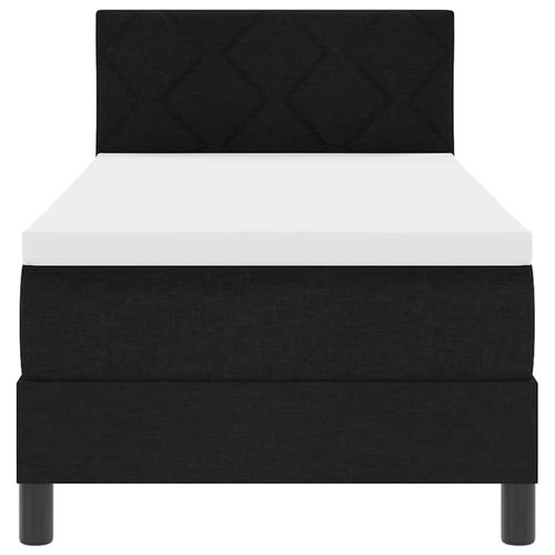 Łóżko sprężynowe z materacem Czarny 80 x 200 cm tkanina na Arena.pl