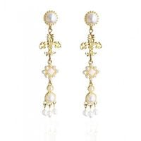 kolczyki z perełkami długie k1579