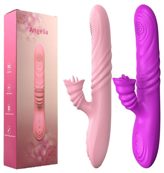 Wibrator-Angelia, Usb 3 Functions Of Thrusting / 20 Vibrations Purple zdjęcie 8
