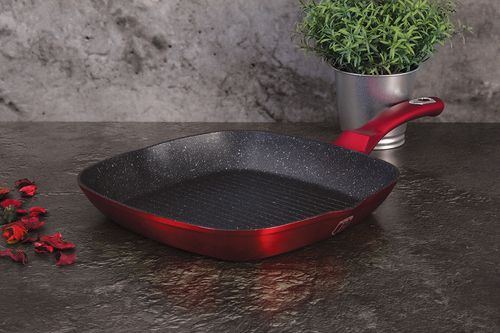 patelnia granitowa grillowa 28cm berlinger haus red metallic line bh-1271 na Arena.pl