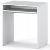 MAŁE BIURKO BIAŁE SZKOLNE 68 CM Z PÓŁKA NA KLAWIATURE KOMPUTEROWE