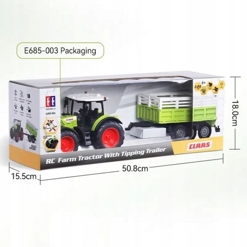 TRAKTOR CIĄGNIK Claas Arion 660 Z PRZYCZEPĄ ZDALNIE STEROWANY 1:24 RC na Arena.pl