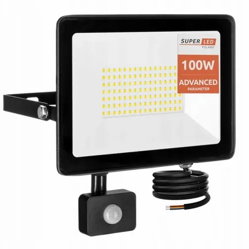 Lampa Naświetlacz LED 100W z czujnik ruchu i zmierzchu Halogen SuperLED na Arena.pl