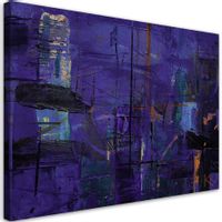 Obraz na płótnie, Fioletowa abstrakcja ręcznie malowana 60x40 60x40