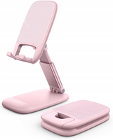 STOJAK NA TELEFON REGULOWANY UCHWYT STOŁOWY BLATOWY STABILNY ELEGANCKI RÓŻ