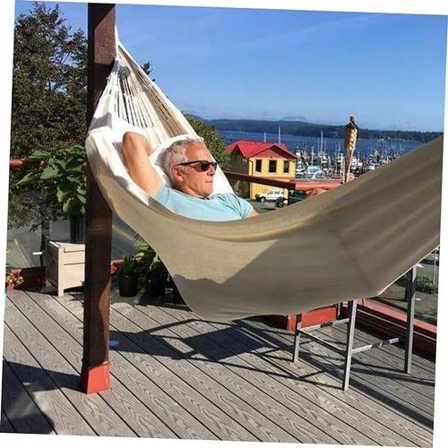 HAMAK OGRODOWY TURYSTYCZNY BOHO MOCNY 100x200cm 150kg TORBA BEŻ na Arena.pl